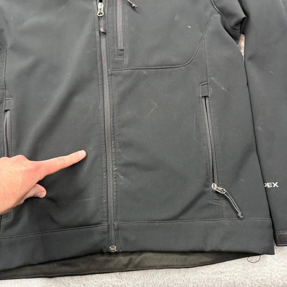 The North Face Apex Bionic‎ Softshell Jacket Mens Medium Black Windproof Fleece